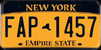 NY license plate FAP1457