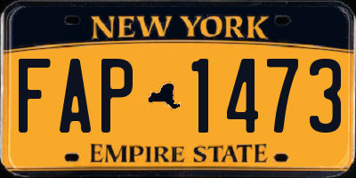 NY license plate FAP1473