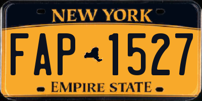 NY license plate FAP1527