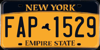 NY license plate FAP1529