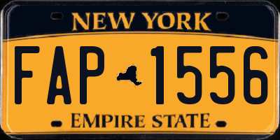 NY license plate FAP1556
