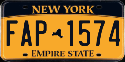NY license plate FAP1574