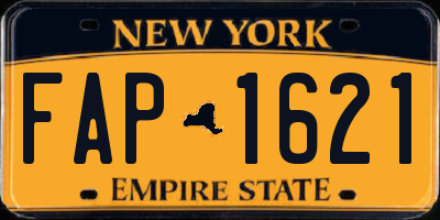 NY license plate FAP1621