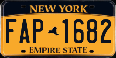 NY license plate FAP1682