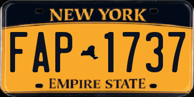 NY license plate FAP1737