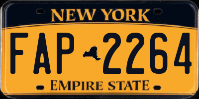 NY license plate FAP2264