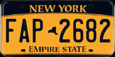 NY license plate FAP2682
