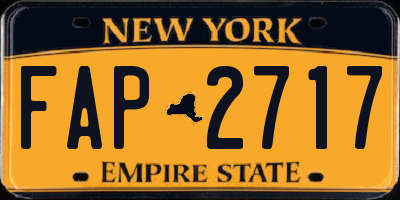 NY license plate FAP2717