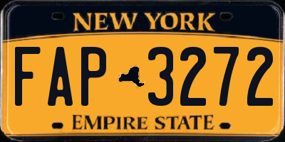 NY license plate FAP3272
