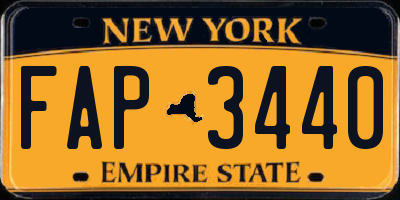 NY license plate FAP3440