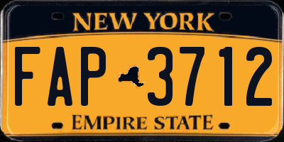 NY license plate FAP3712