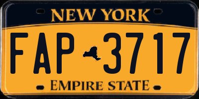 NY license plate FAP3717