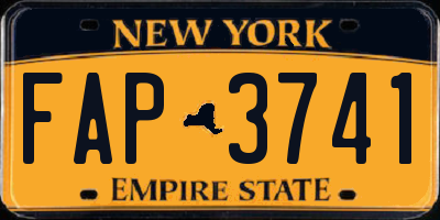 NY license plate FAP3741