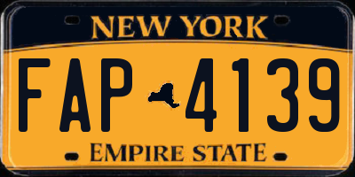 NY license plate FAP4139