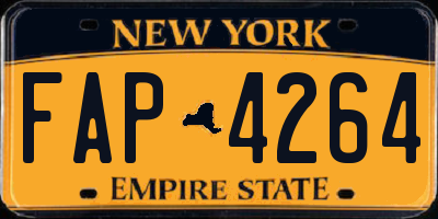 NY license plate FAP4264