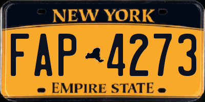 NY license plate FAP4273