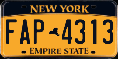 NY license plate FAP4313