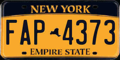 NY license plate FAP4373