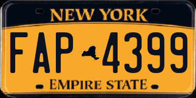 NY license plate FAP4399
