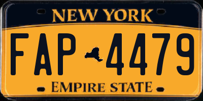 NY license plate FAP4479