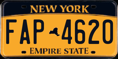NY license plate FAP4620