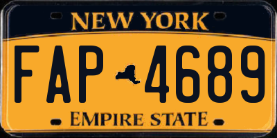 NY license plate FAP4689