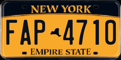 NY license plate FAP4710