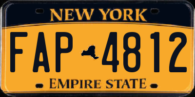 NY license plate FAP4812