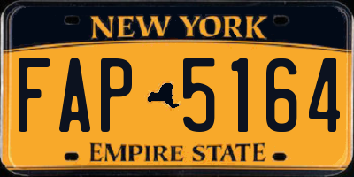 NY license plate FAP5164