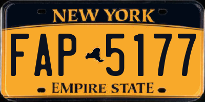 NY license plate FAP5177