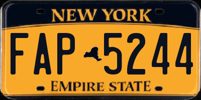 NY license plate FAP5244