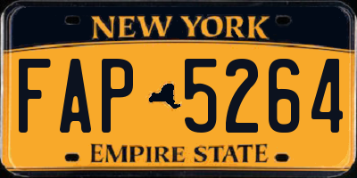 NY license plate FAP5264