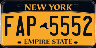 NY license plate FAP5552