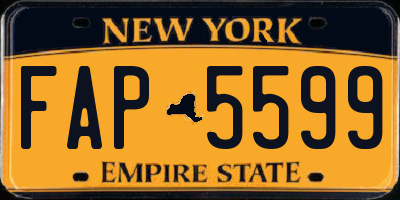 NY license plate FAP5599