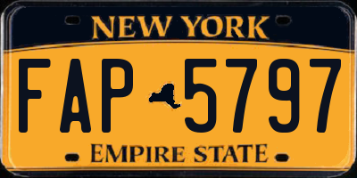 NY license plate FAP5797