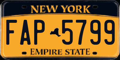 NY license plate FAP5799