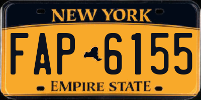 NY license plate FAP6155