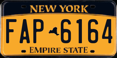 NY license plate FAP6164