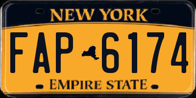 NY license plate FAP6174