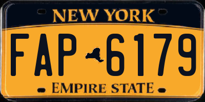 NY license plate FAP6179