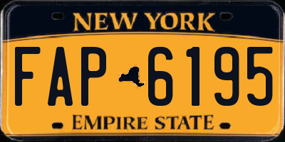 NY license plate FAP6195