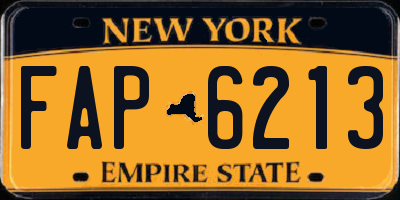NY license plate FAP6213