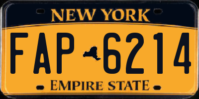 NY license plate FAP6214