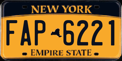 NY license plate FAP6221