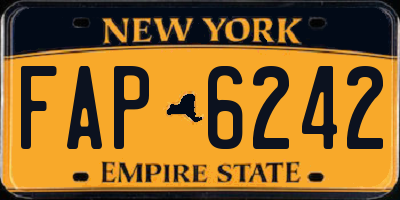 NY license plate FAP6242