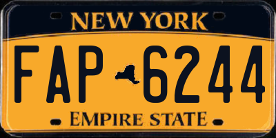 NY license plate FAP6244