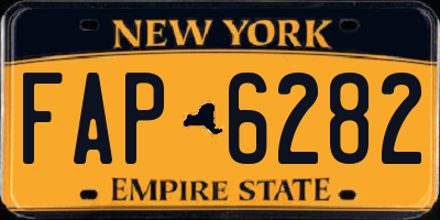 NY license plate FAP6282