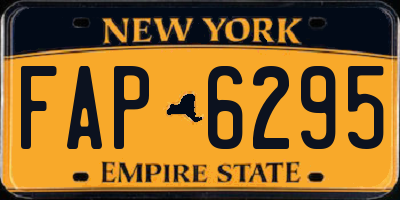 NY license plate FAP6295