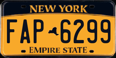 NY license plate FAP6299
