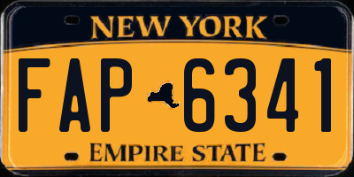 NY license plate FAP6341